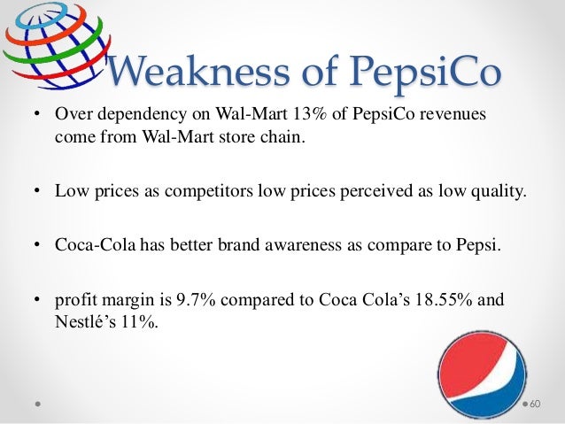 Pepsi weakness recommendations for pepsico
